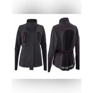 "CABI" Love, Carol Mesh Back and Grey Jacket Women’s Size XL